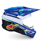 Alpinestars S-M3 FALCON MX Helmet (Blue/White/Black/Yellow Fluo)