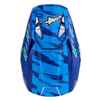 Alpinestars S-M3 FALCON MX Helmet (Blue/White/Black/Yellow Fluo)