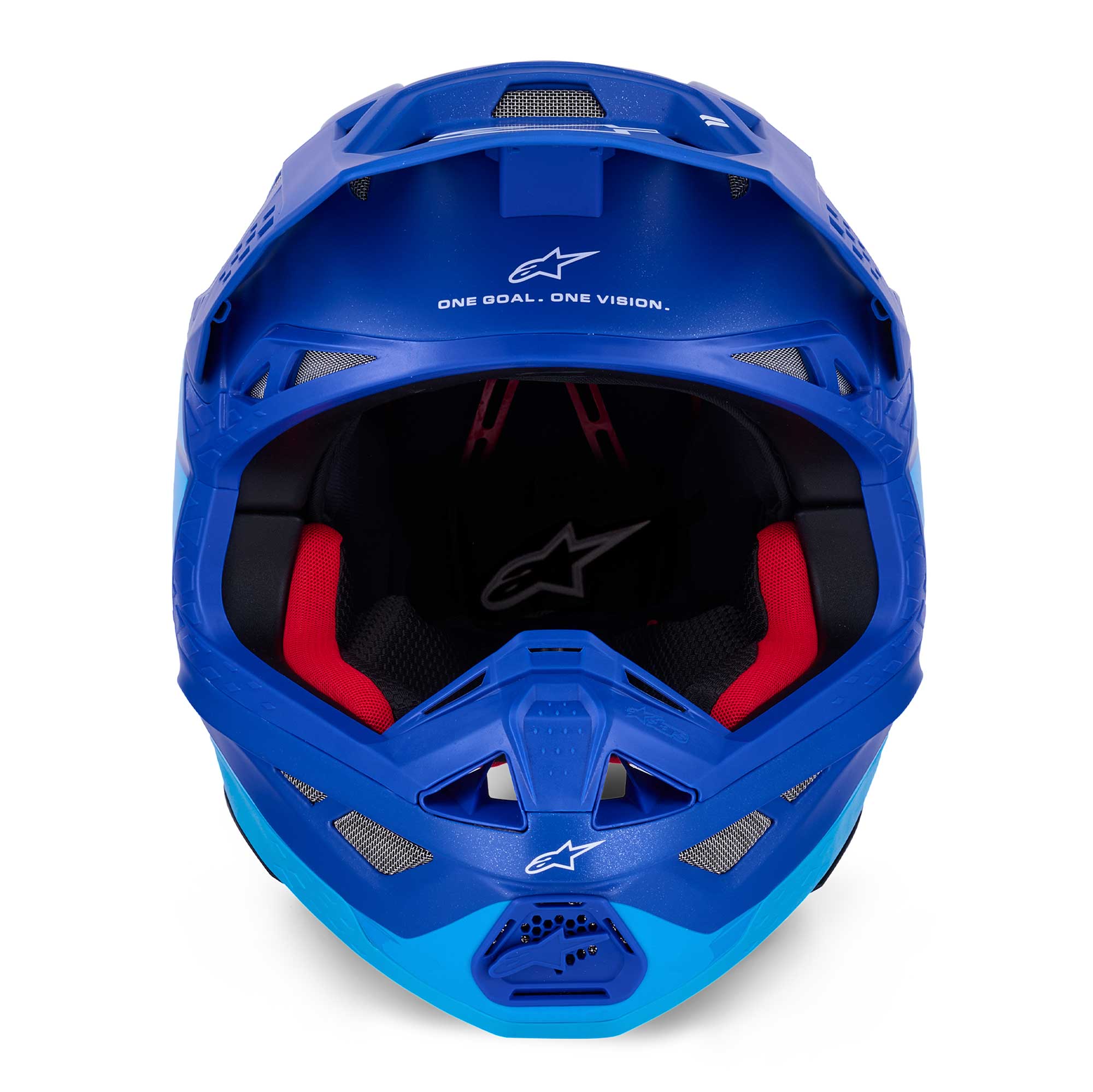Alpinestars S-M10 MX Helmet - FLOOD (Metallic Blue/Med Blue/Black Carbon M&G)