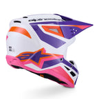 Alpinestars S-M3 HEAT MX Helmet (White/Purple/Pink Gloss)