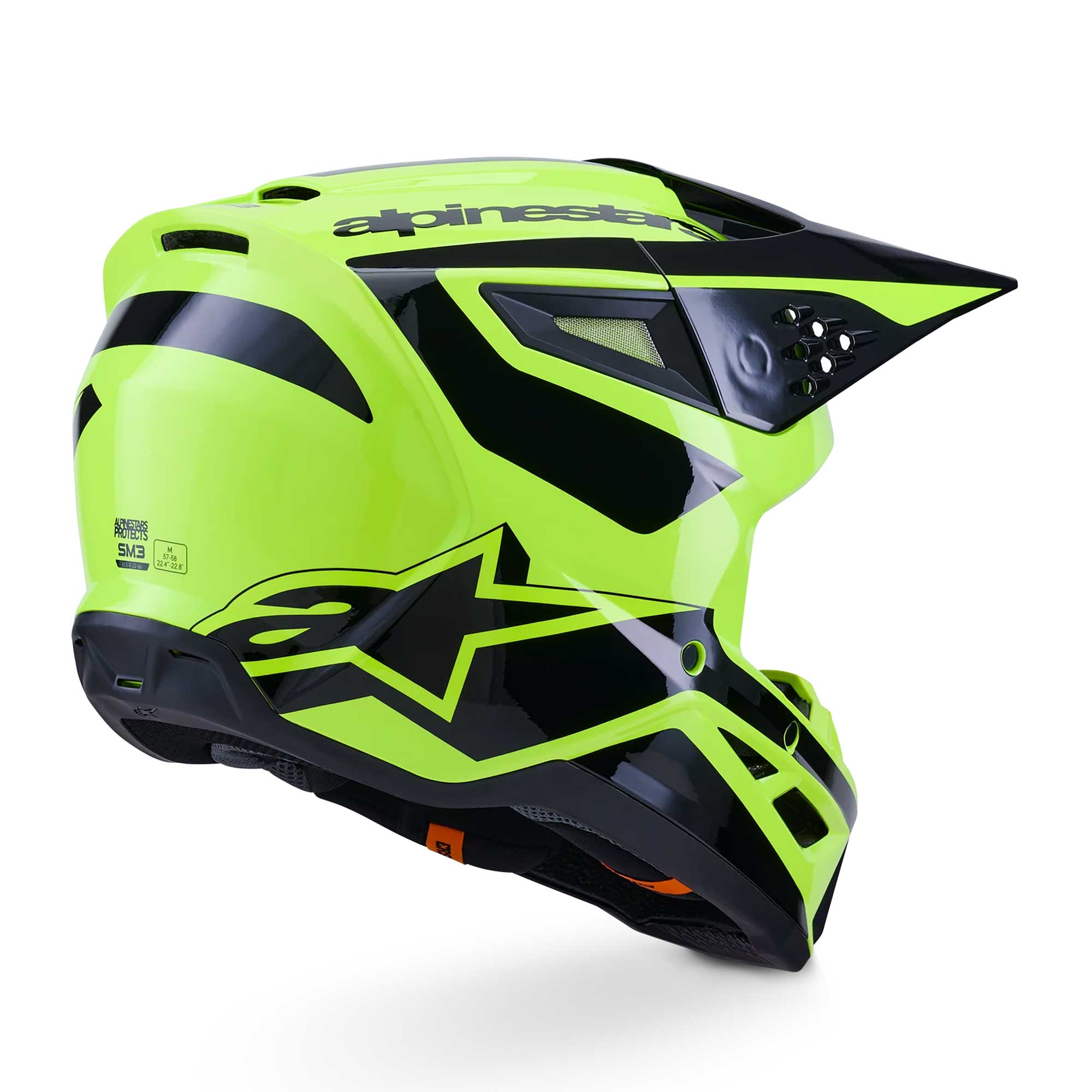 Alpinestars (MX26) MX Helmet - S-M3 HEAT (Yellow Fluo/Black Gloss)