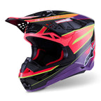 Alpinestars S-M10 MX Helmet - ERA (Pink/Violet/Yellow Fluo Gloss)