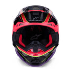 Alpinestars S-M10 MX Helmet - ERA (Pink/Violet/Yellow Fluo Gloss)