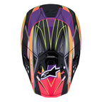 Alpinestars S-M10 MX Helmet - ERA (Pink/Violet/Yellow Fluo Gloss)