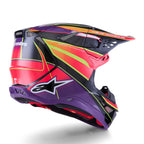 Alpinestars S-M10 MX Helmet - ERA (Pink/Violet/Yellow Fluo Gloss)