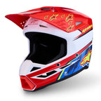 Alpinestars Youth S-M3 FALCON MX Helmet (Red Fluo/White/Yellow Fluo)