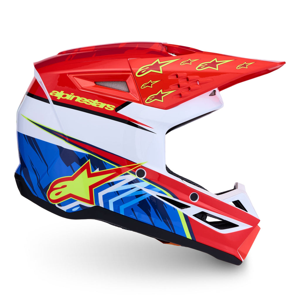 Alpinestars Youth S-M3 FALCON MX Helmet (Red Fluo/White/Yellow Fluo)