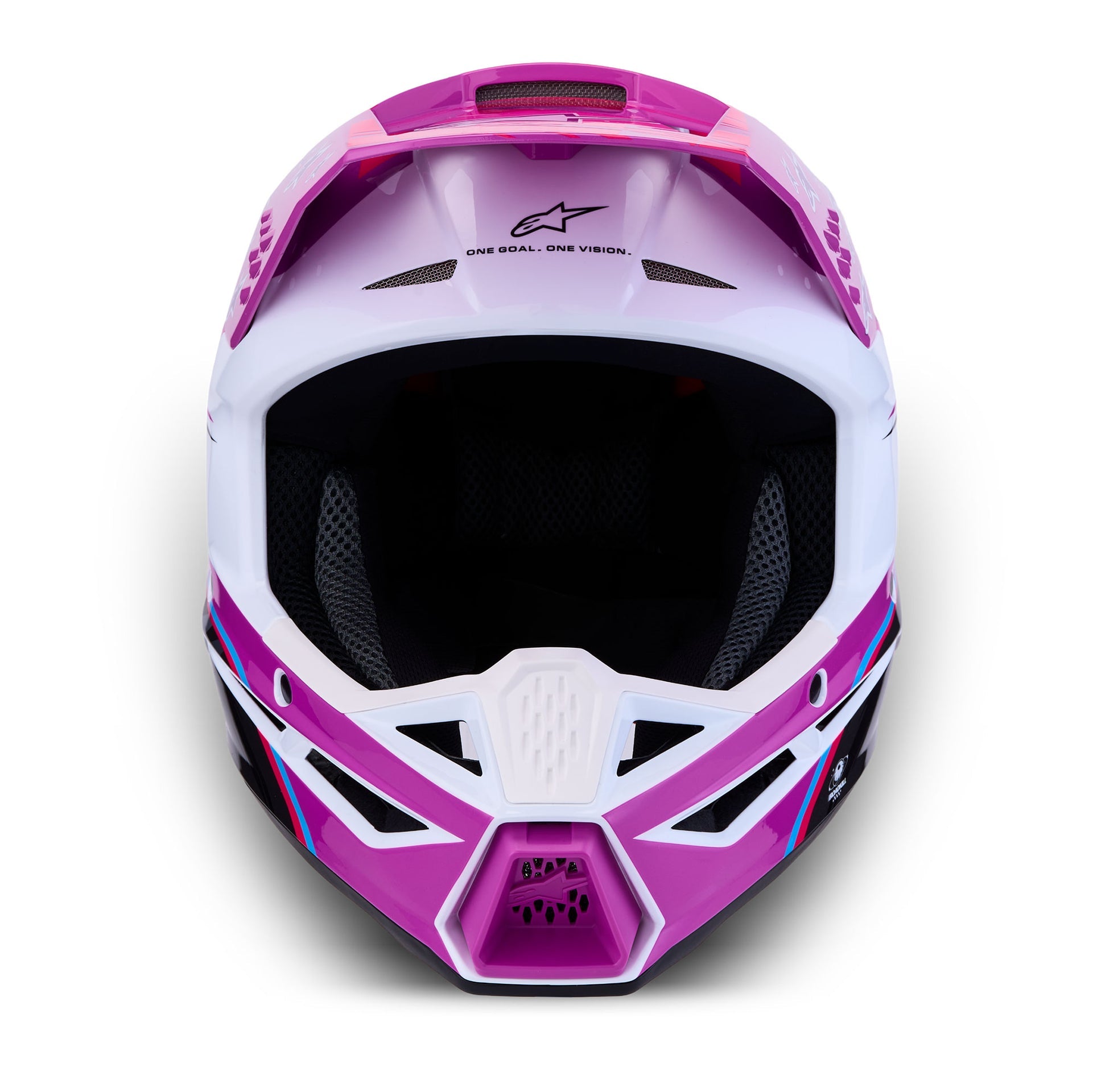Alpinestars Youth S-M3 FALCON MX Helmet (Purple/White/Black/Pink Fluo)