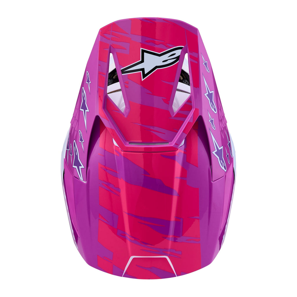 Alpinestars Youth S-M3 FALCON MX Helmet (Purple/White/Black/Pink Fluo)
