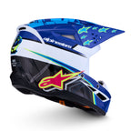 Alpinestars Youth S-M3 FALCON MX Helmet (Blue/White/Black/Yellow Fluo)