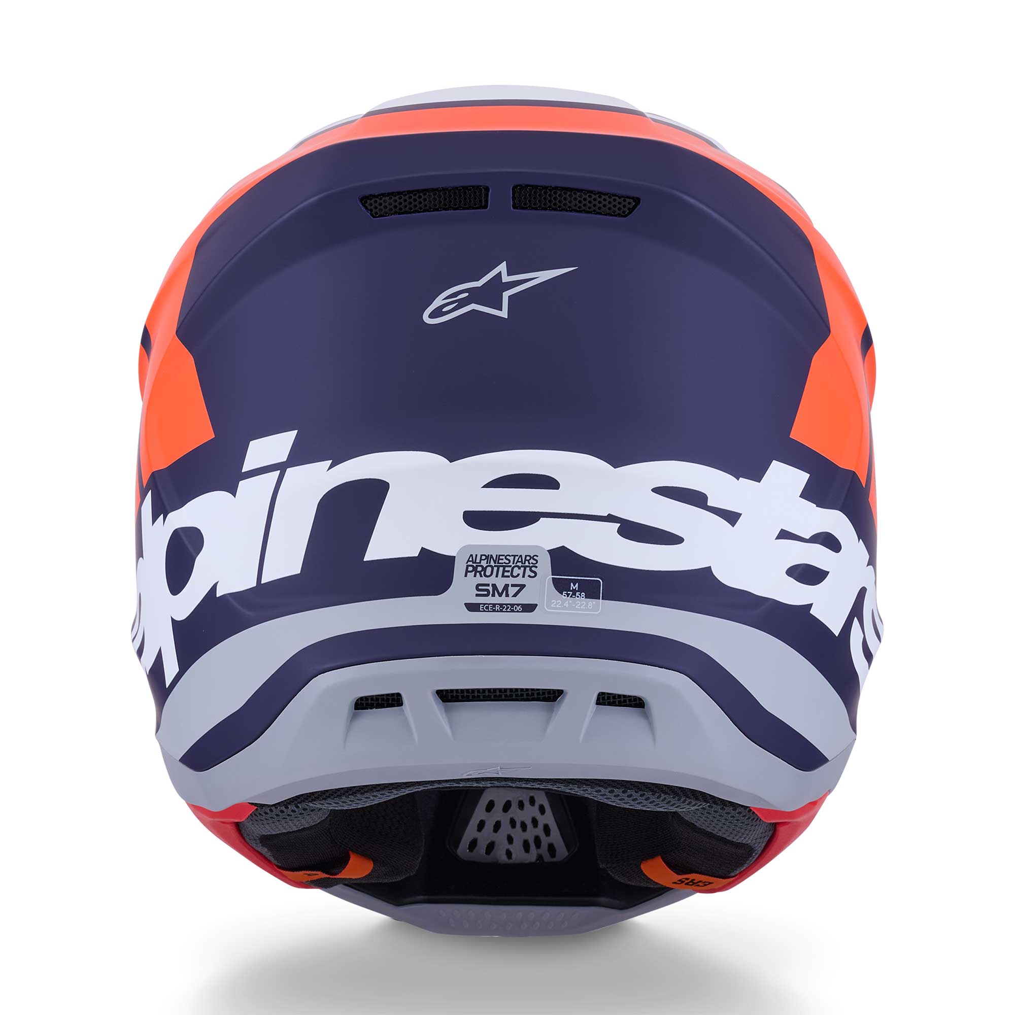 Alpinestars S-M7 CORE MX | Enduro Helmet (Orange/Blue Matt)