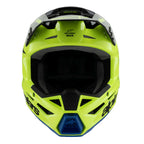 Alpinestars Youth S-M3 Radium Helmet (Yellow Fluo/Black/Blue Gloss)