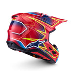 Alpinestars S-M7 CAST MX | Enduro Helmet (Red/Yellow Fluo/Blue)
