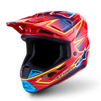 Alpinestars S-M7 CAST MX | Enduro Helmet (Red/Yellow Fluo/Blue)