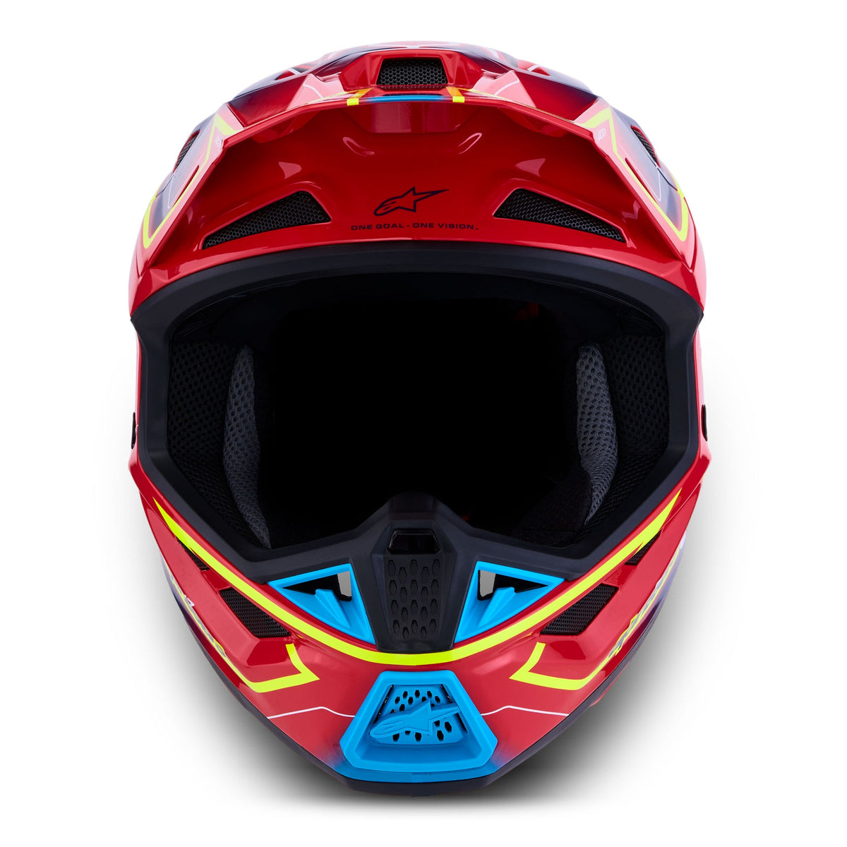 Alpinestars S-M7 CAST MX | Enduro Helmet (Red/Yellow Fluo/Blue)
