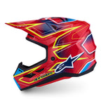 Alpinestars S-M7 CAST MX | Enduro Helmet (Red/Yellow Fluo/Blue)