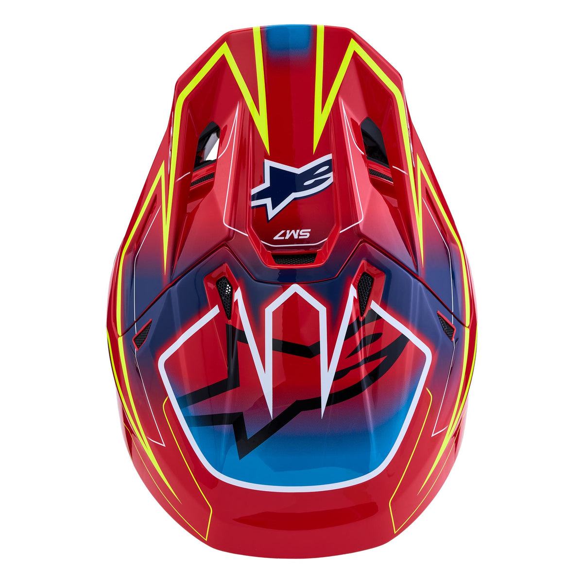 Alpinestars S-M7 CAST MX | Enduro Helmet (Red/Yellow Fluo/Blue)