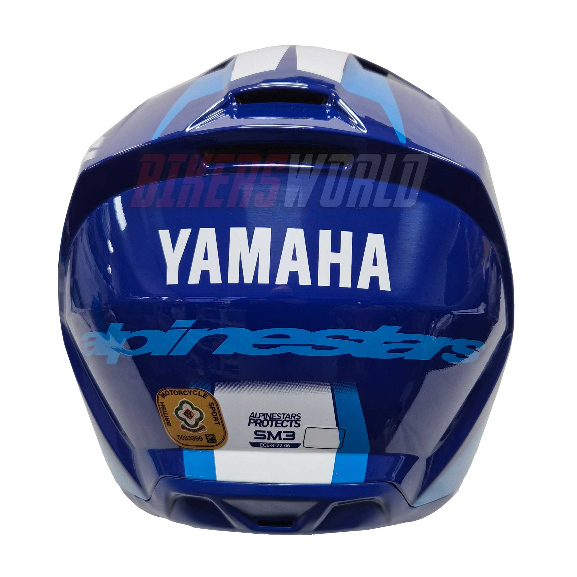 Alpinestars Youth MX Helmet - S-M3 Yamaha (Blue/White Gloss)