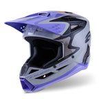Alpinestars Youth S-M3 JETTSON MX Helmet (Grey/Purple/Black Gloss)