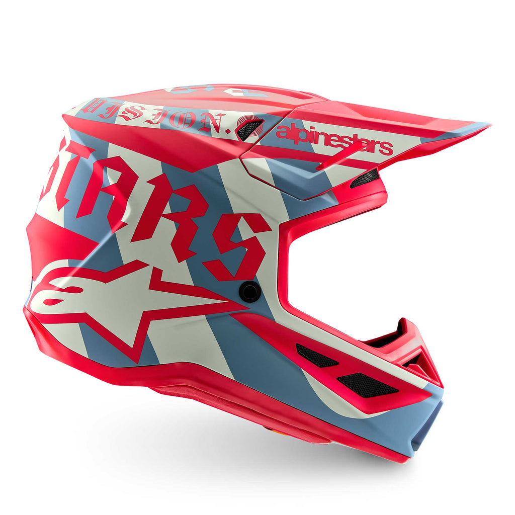 Alpinestars (Limited Edition) MX | Enduro Helmet - S-M7 BEAST (Light Grey/Hot Orange Matt)
