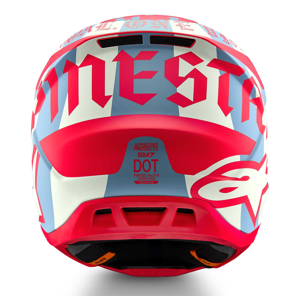 Alpinestars (Limited Edition) MX | Enduro Helmet - S-M7 BEAST (Light Grey/Hot Orange Matt)
