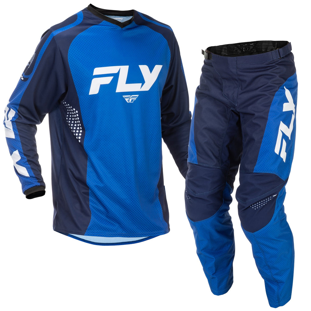 FLY MX Jersey & Pant Kit Deal - F-16 (Blue/Dark Blue/White) L/32"