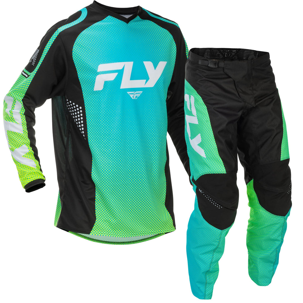 FLY MX Jersey & Pant Kit Deal - F-16 (Aqua/Black/White) L/32"
