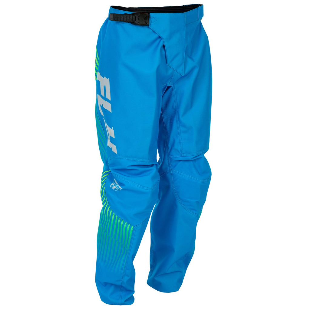 FLY Youth MX Jersey & Pant Kit Deal - F-16 (Blue/Hi-Vis) YL/Y26"