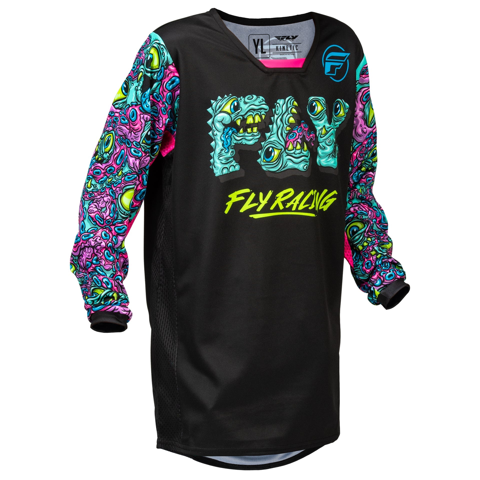 FLY Youth MX Jersey & Pant Kit Deal - Kinetic MUTANT (Black/Multi) YL/Y26"