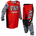 FLY Youth MX Jersey & Pant Kit Deal - Kinetic MUTANT (Red/White/Black) YL/Y26"