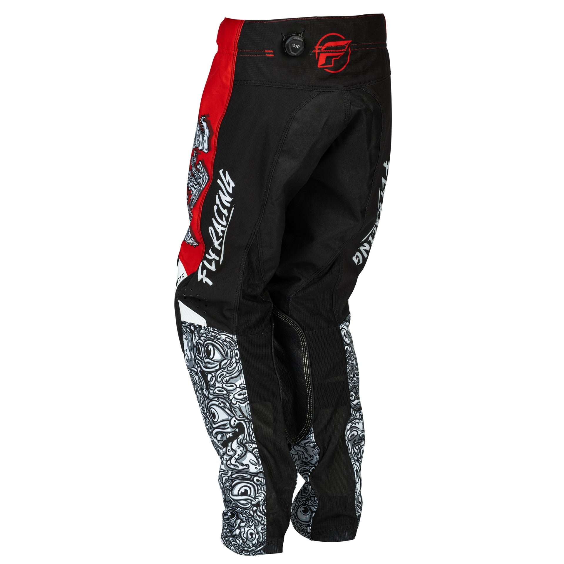 FLY Youth MX Jersey & Pant Kit Deal - Kinetic MUTANT (Red/White/Black) YL/Y26"