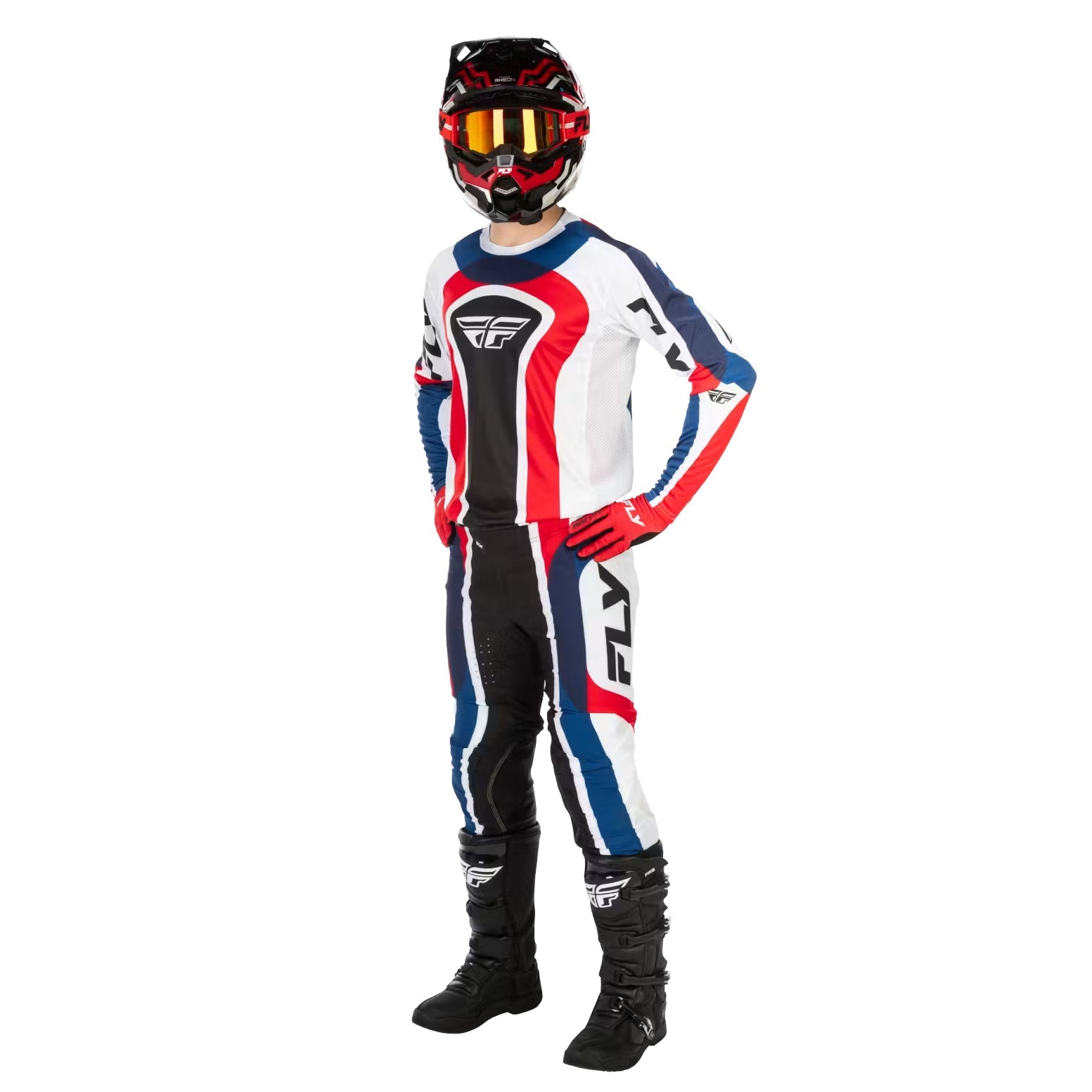 FLY Hydrogen LITE GLORY MX Jersey (Red/White/Blue) Large