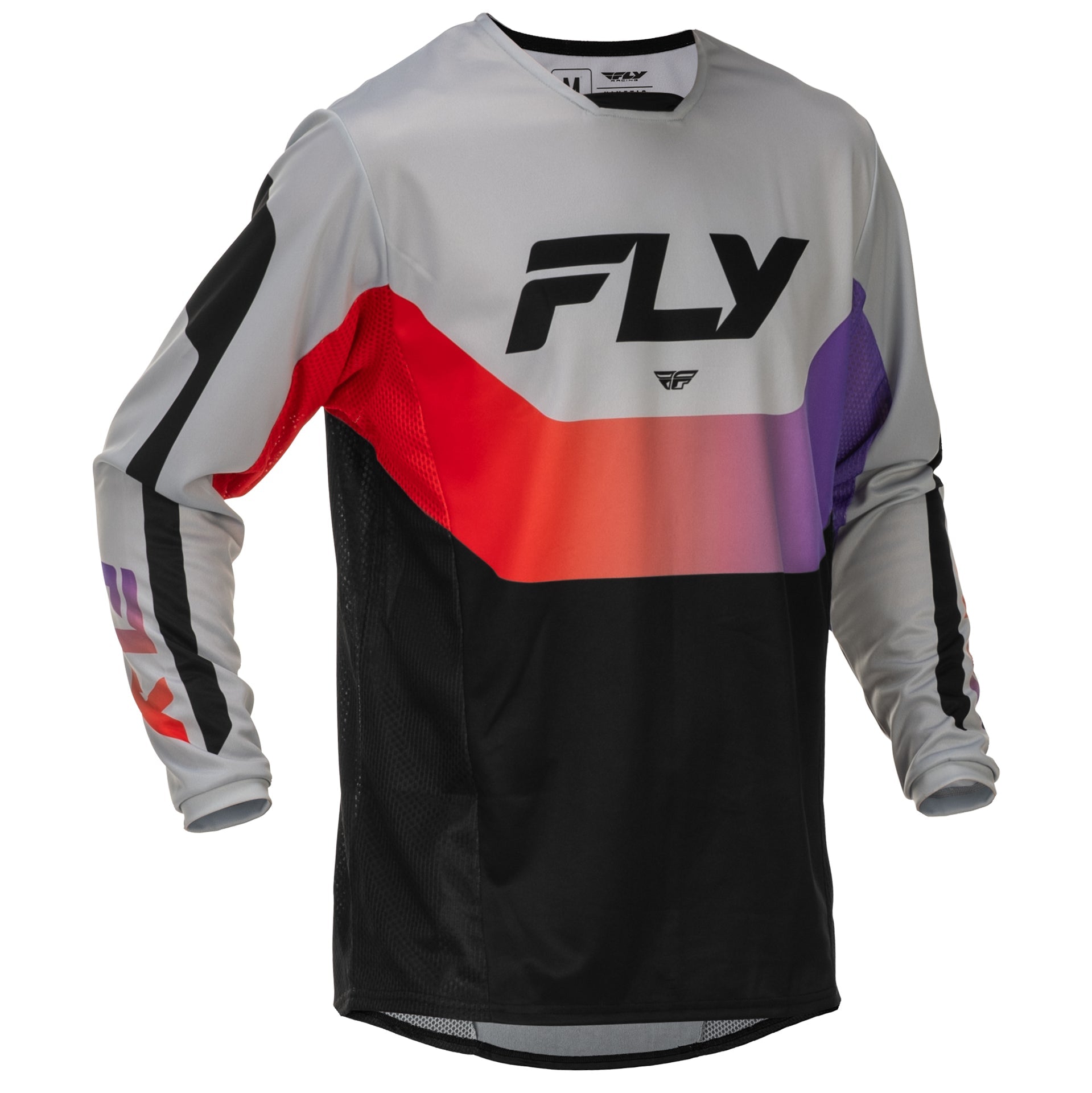 FLY MX Jersey & Pant Kit Deal - Kinetic (Grey/Black/Red) L/32"