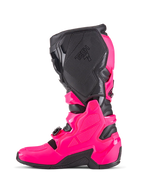 Alpinestars Tech 7 Boots in Diva Pink offset with black and a white logo