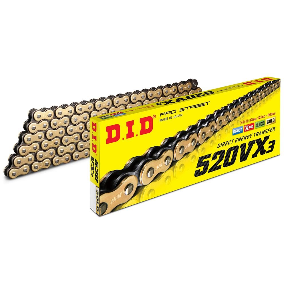 DID MX Chain - 520 x 118L VX3 X-Ring (Gold)