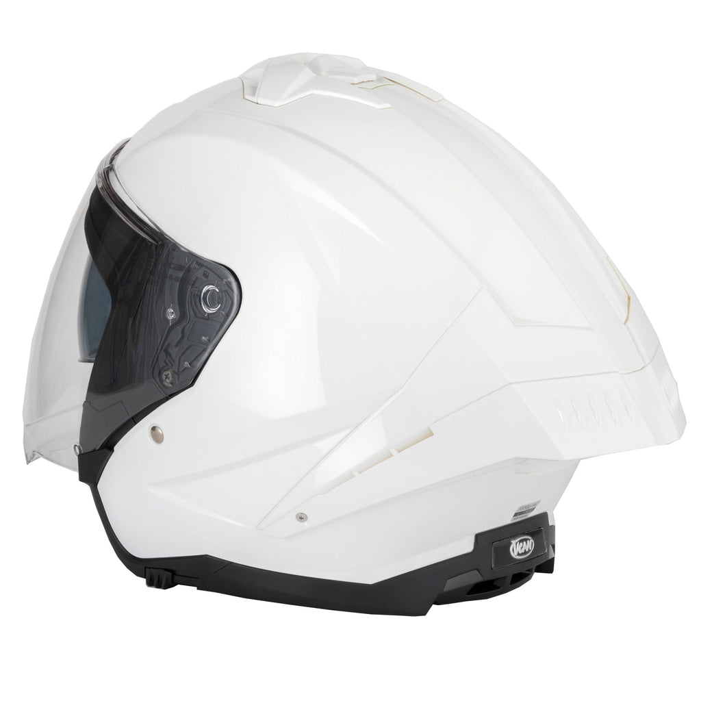 Vcan H599 Open Face Helmet With Clear Visor + Sun Visor (White)