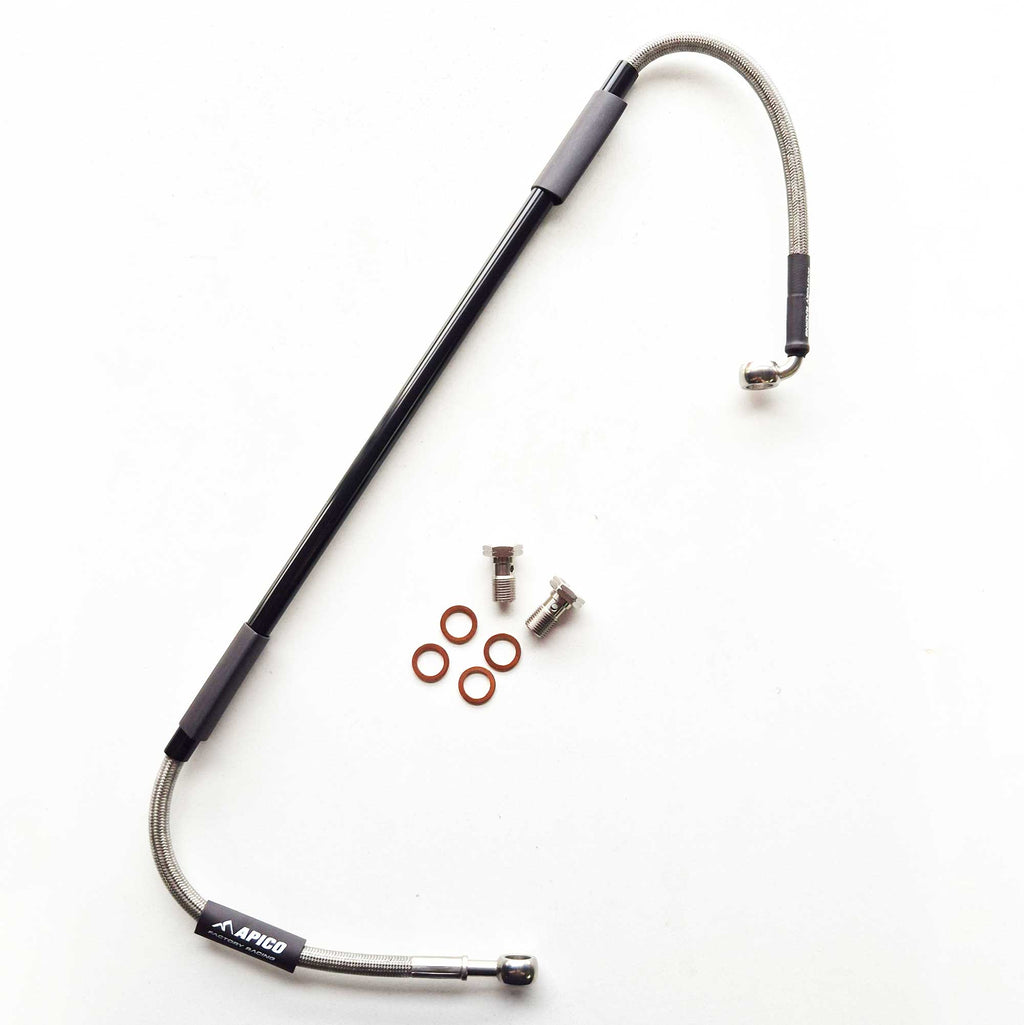 Apico Brake Hose (Rear) KTM SX 125-250 04-12, SXF250/450 04-10, EXC/EXCF 125-500 04-15 - Black