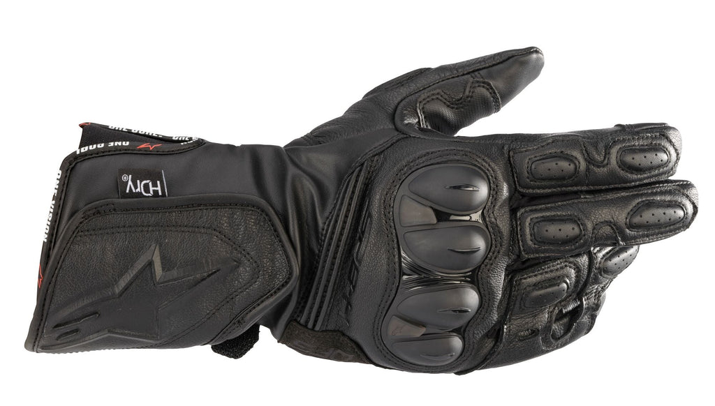 Alpinestars SP-8 HDRY Motorcycle Sports Leather WP Gloves (Black/Black)