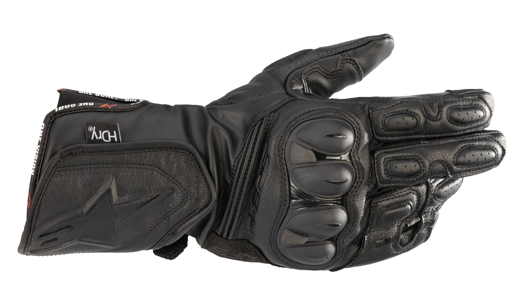 Alpinestars SP-8 HDRY Motorcycle Sports Leather WP Gloves (Black/Black)