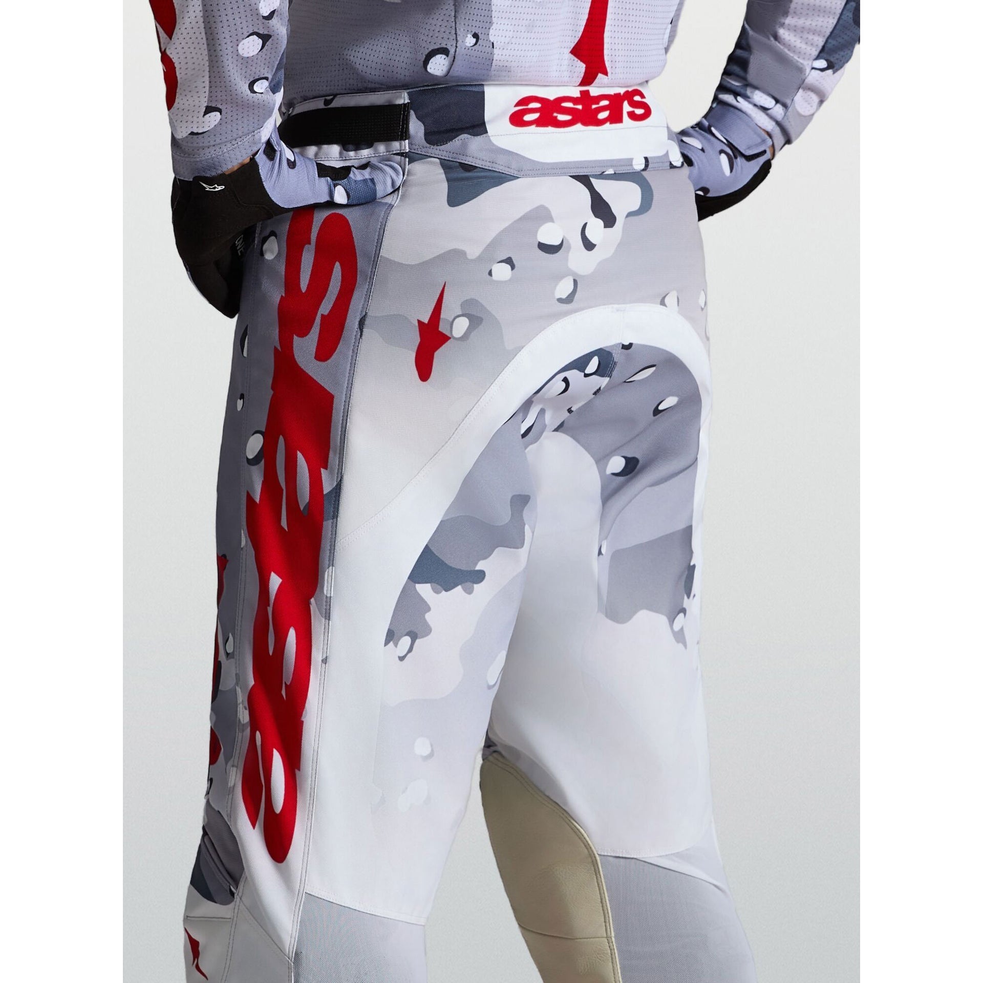 Alpinestars Racer AIR LONE MX Pants (Grey Camo/White/Fire Red)