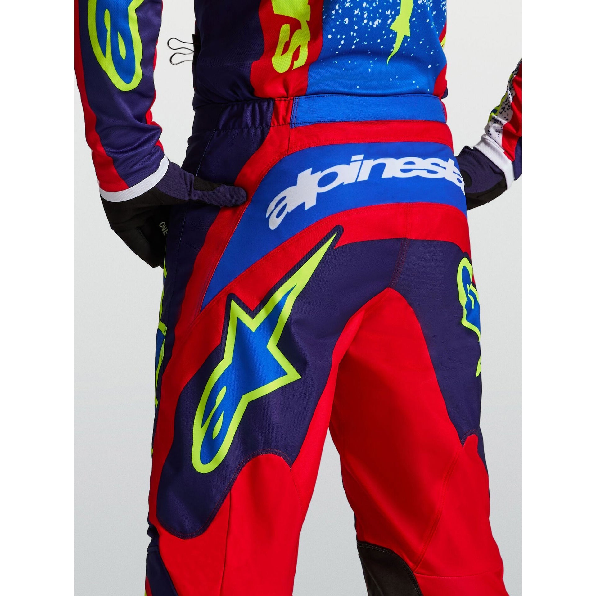 Alpinestars Fluid DRAG MX Pants (Blue Navy/Fire Red/White)