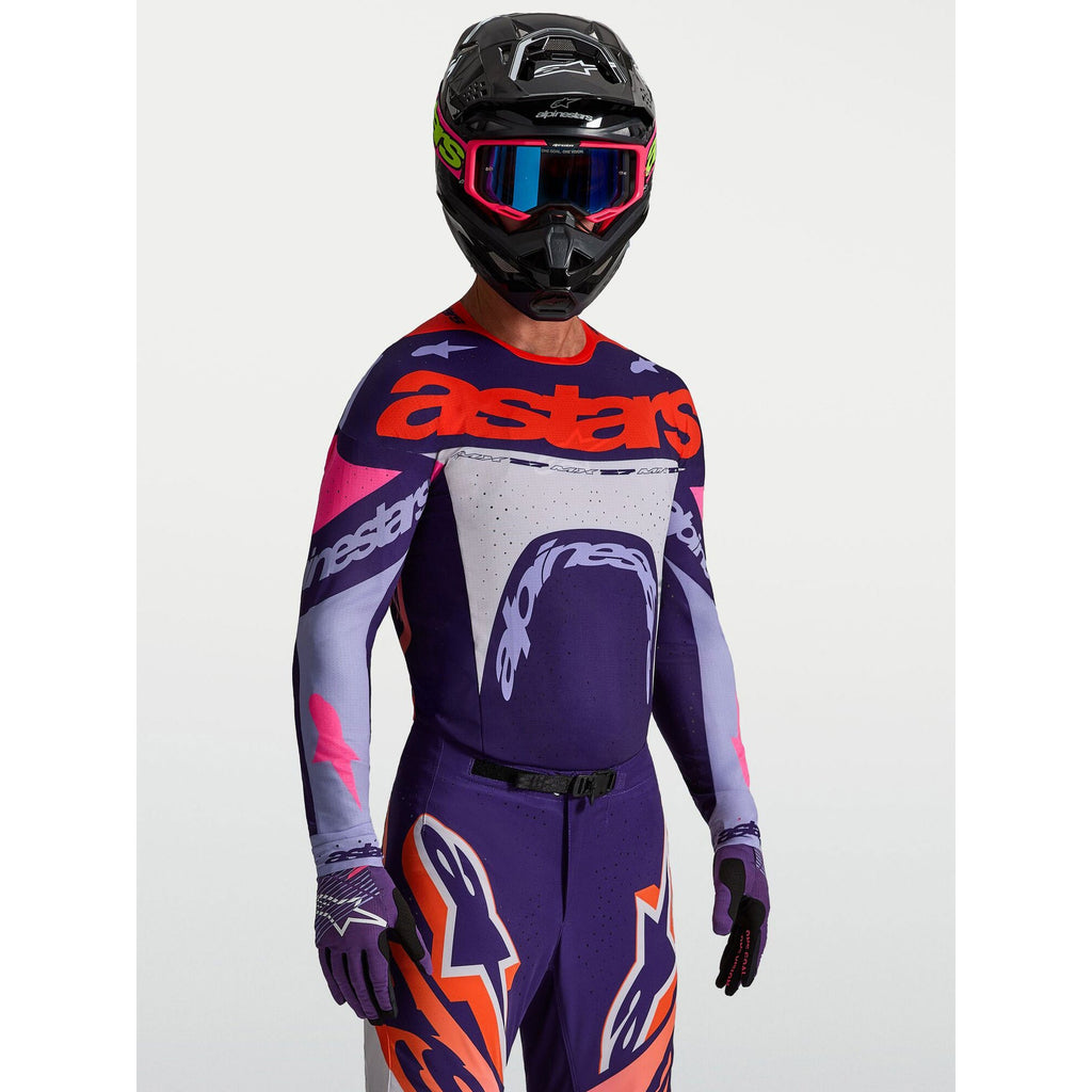 Alpinestars Supertech DYNA MX Jersey (Light Violet/Deep Purple/Pink Fluo)