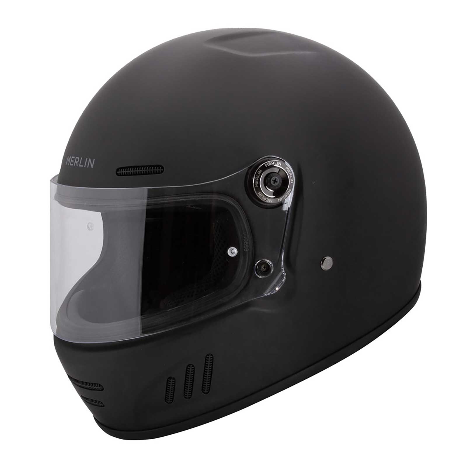Merlin Revival Full Face Urban Motorcycle Helmet (Matt Black)