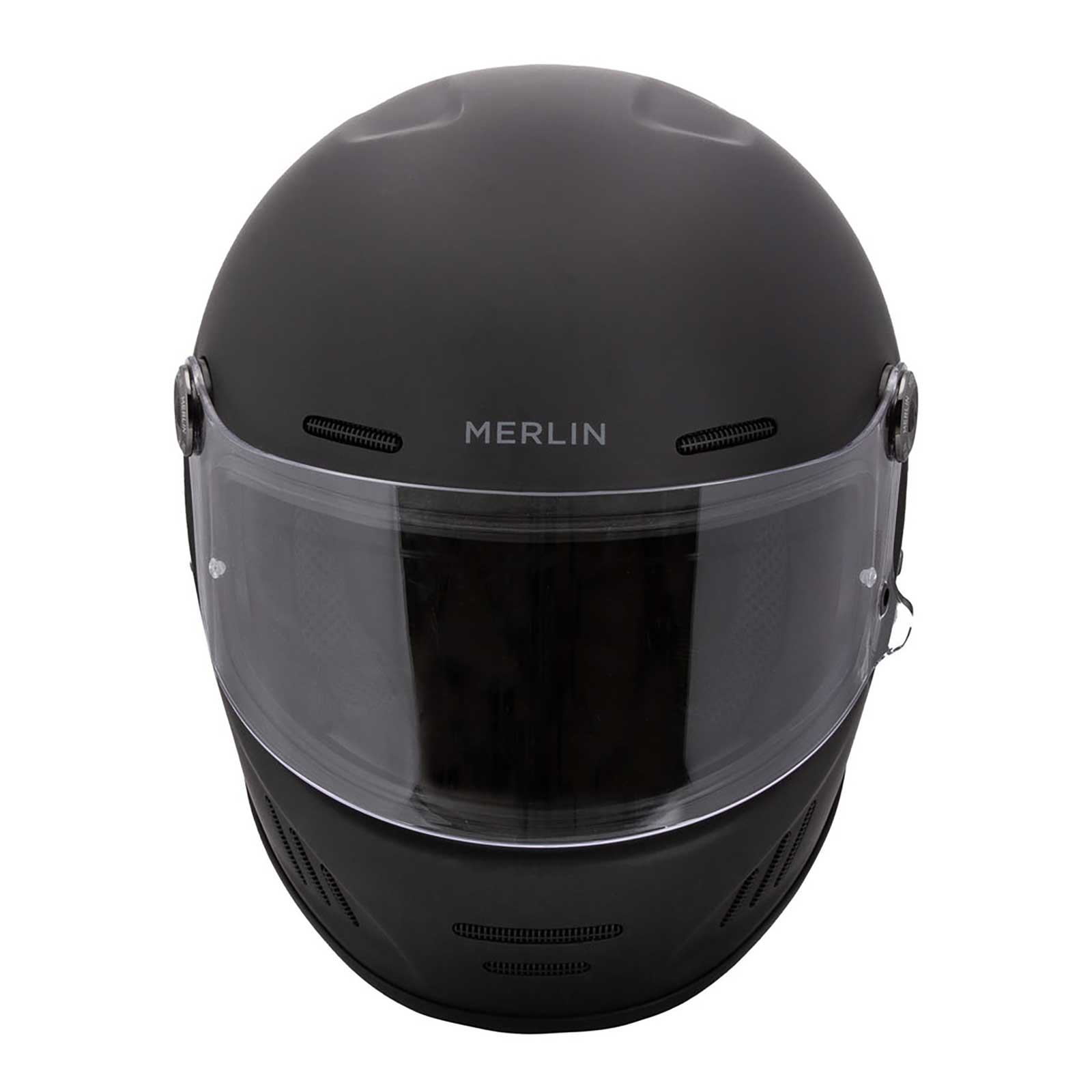 Merlin Revival Full Face Urban Motorcycle Helmet (Matt Black)