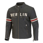 Merlin Revival D3O Motorcycle Leather Jacket (Black/Vintage