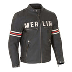 Merlin Revival D3O Motorcycle Leather Jacket (Black/Vintage