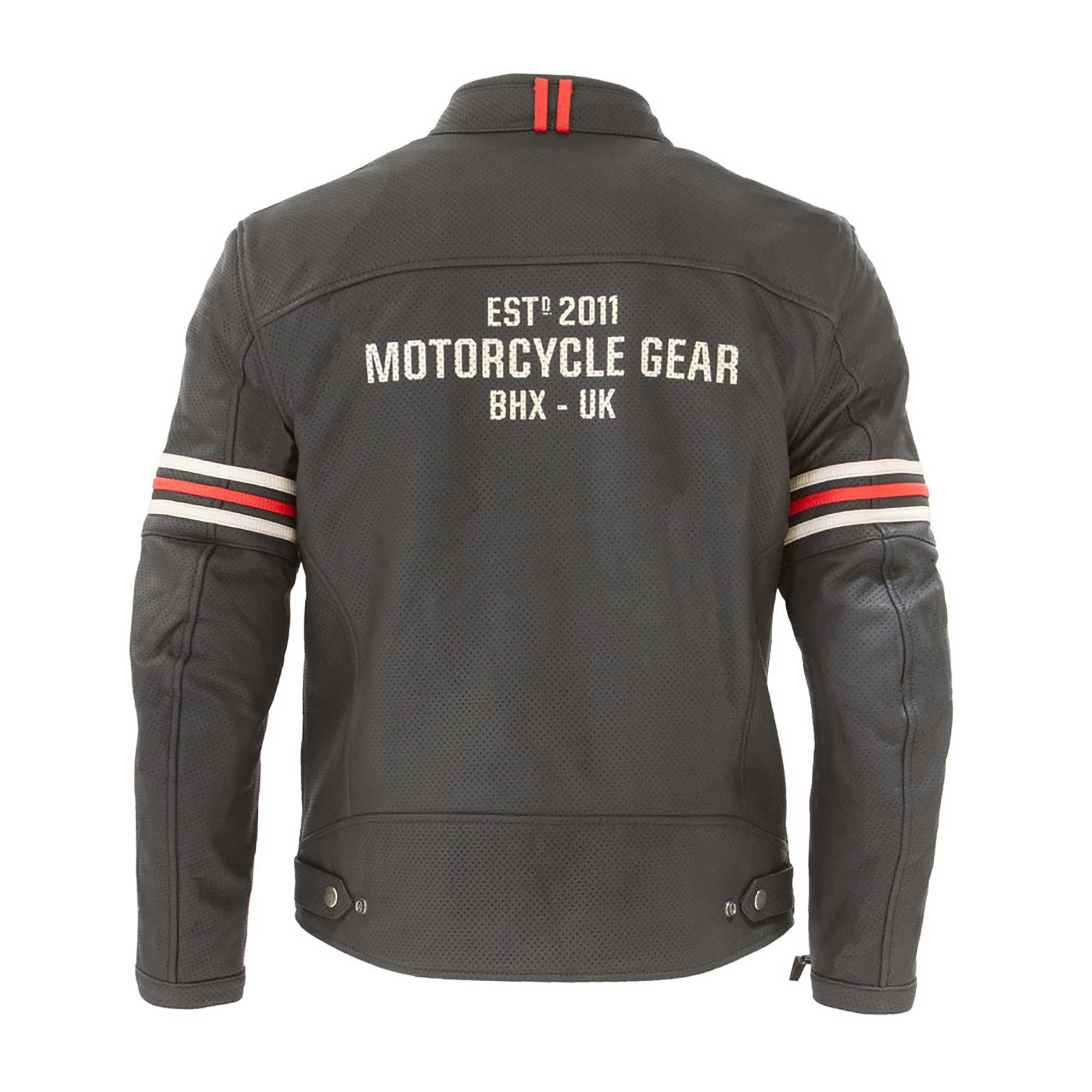 Merlin Revival D3O Motorcycle Leather Jacket (Black/Vintage