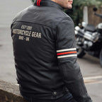 Merlin Revival D3O Motorcycle Leather Jacket (Black/Vintage