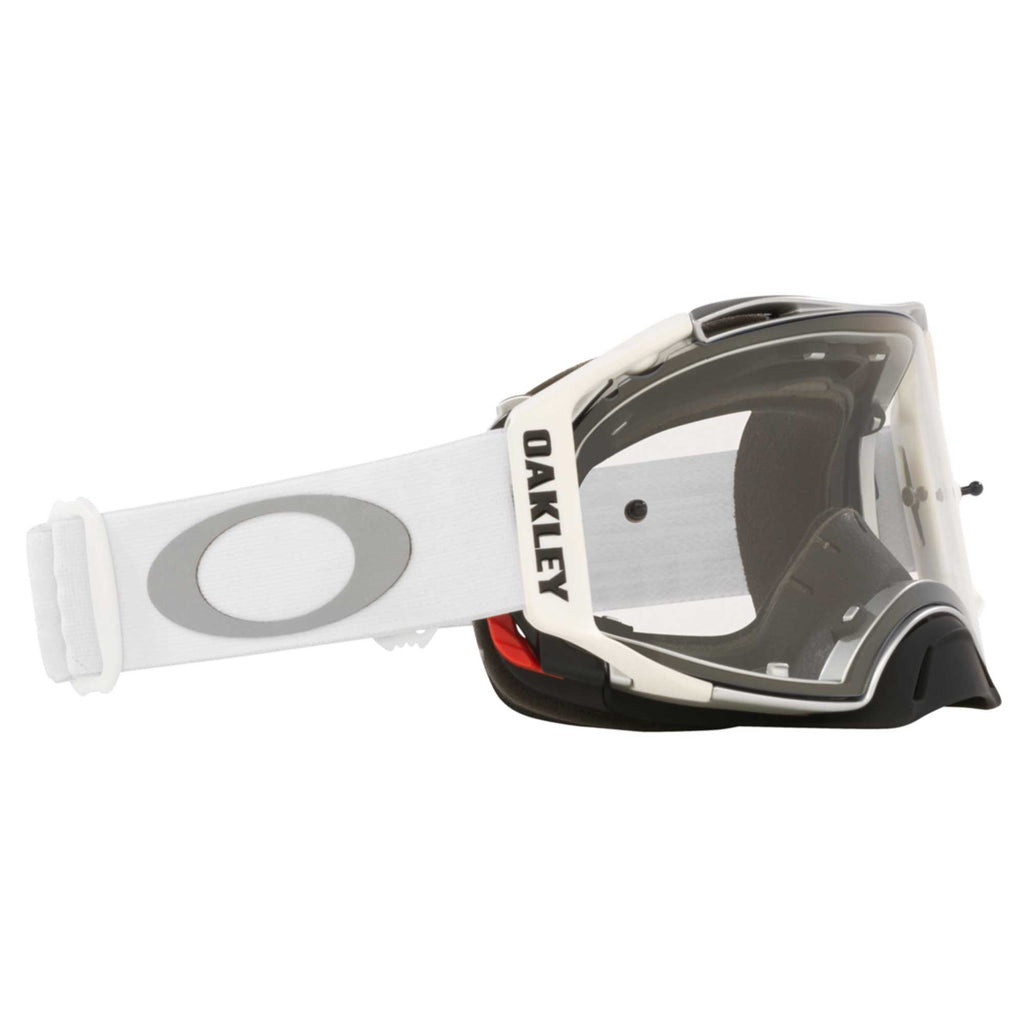 Oakley Airbrake Goggles - TUFF BLOCKS (White) Clear Len