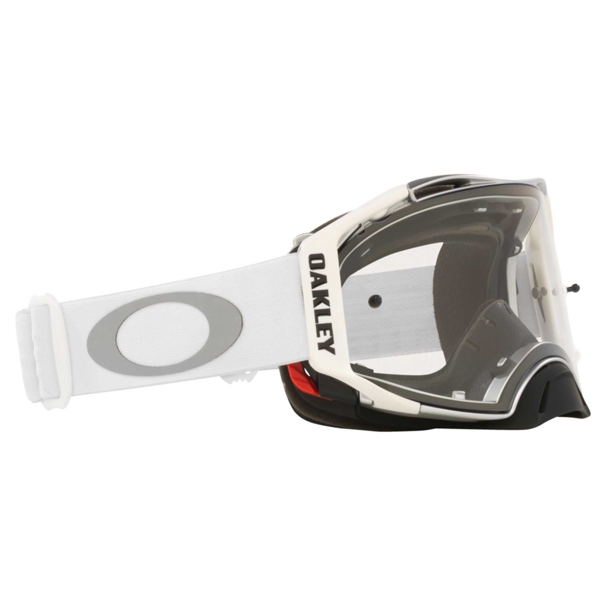 Oakley Airbrake Goggles - TUFF BLOCKS (White) Clear Len